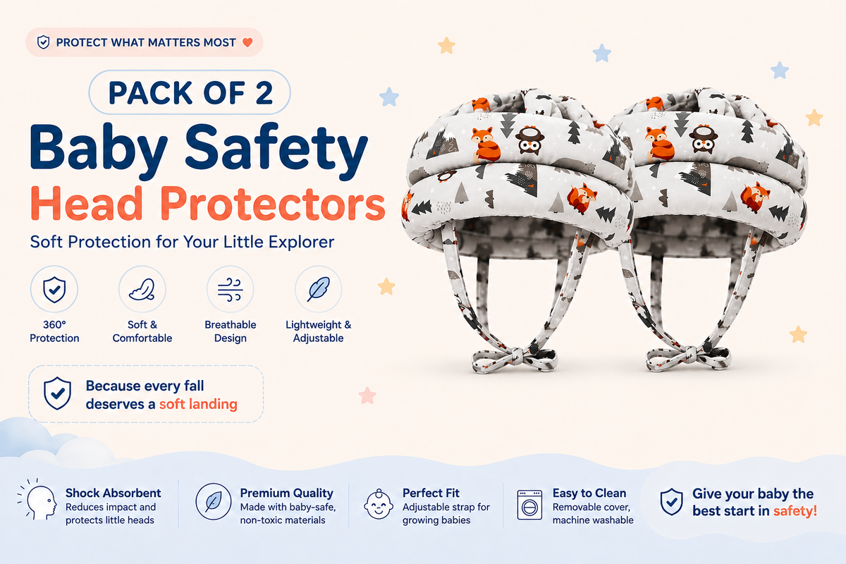 360° Baby Head Protector for Toddlers  Adjustable Baby Helmet for Crawling Walking